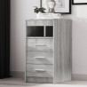 Cajonera de madera contrachapada gris Sonoma 40x50x76 cm 1