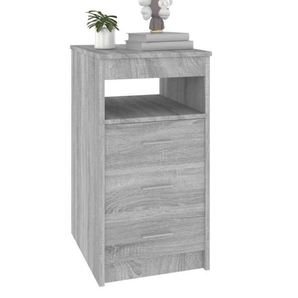 Cajonera de madera contrachapada gris Sonoma 40x50x76 cm M 4