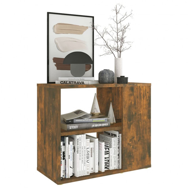 Armario auxiliar madera contrachapada roble ahumado 60x30x50 cm M 5