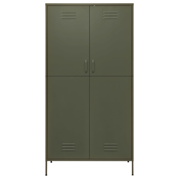 Roupeiro 90x50x180 cm aço verde-azeitona M 3