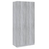 Armario madera contrachapada gris Sonoma 90x52x200 cm 2