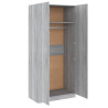 Armario madera contrachapada gris Sonoma 90x52x200 cm 5