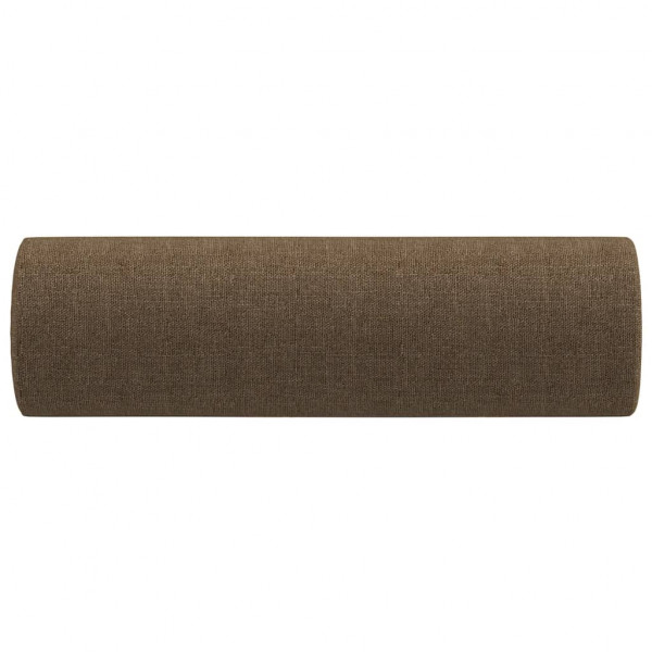 Almofadas decorativas 2 pcs Ø15x50 cm tecido castanho M 4