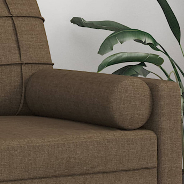 Cojines decorativos 2 uds tela marrón 15x50 cm M 5