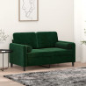 Almofadas decorativas 2 pcs Ø15x50 cm veludo verde-escuro 1