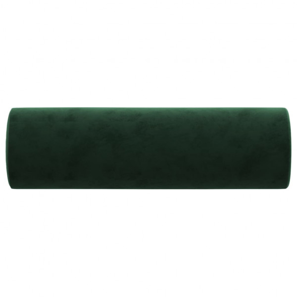 Almofadas decorativas 2 pcs Ø15x50 cm veludo verde-escuro M 4