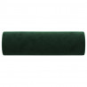 Almofadas decorativas 2 pcs Ø15x50 cm veludo verde-escuro 4