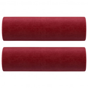 Cojines decorativos 2 uds terciopelo rojo tinto 15x50 cm H