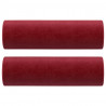 Almofadas decorativas 2 pcs Ø15x50 cm veludo vermelho tinto 2