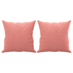 Almofadas decorativas 2 pcs 40x40 cm veludo rosa H