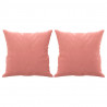 Almofadas decorativas 2 pcs 40x40 cm veludo rosa 2