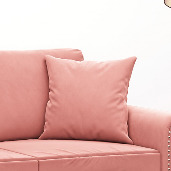 Cojines decorativos 2 uds terciopelo rosa 40x40 cm M 5
