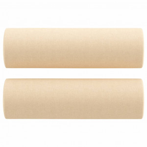 Almofadas decorativas 2 pcs Ø15x50 cm tecido cor creme H