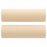 Cojines decorativos 2 uds tela crema 15x50 cm 2