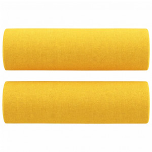 Almofadas decorativas 2 pcs Ø15x50 cm tecido amarelo-claro H