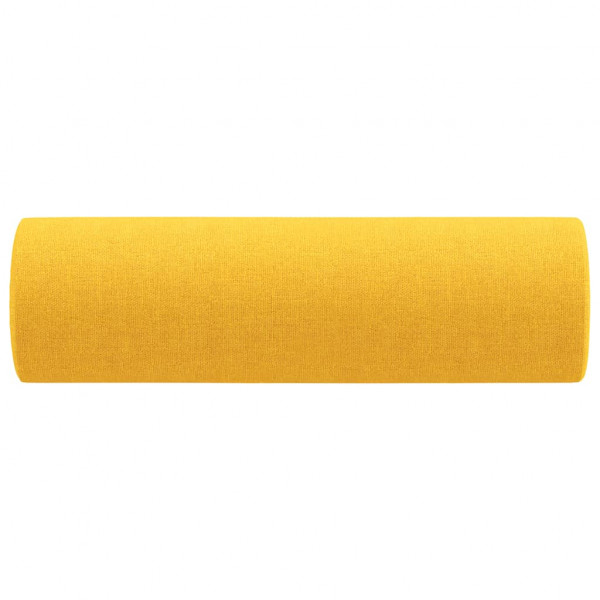 Cojines decorativos 2 uds tela amarillo claro 15x50 cm M 4