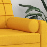 Almofadas decorativas 2 pcs Ø15x50 cm tecido amarelo-claro 5