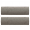 Cojines decorativos 2 uds terciopelo gris claro Ø15x50 cm 2