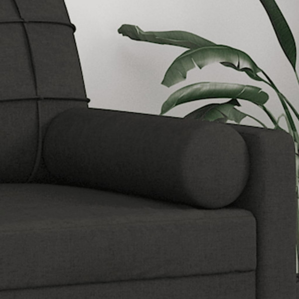 Almofadas decorativas 2 pcs Ø15x50 cm tecido preto M 5