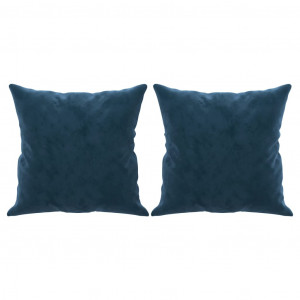 Almofadas decorativas 2 pcs 40x40 cm veludo azul H