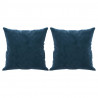 Almofadas decorativas 2 pcs 40x40 cm veludo azul 2