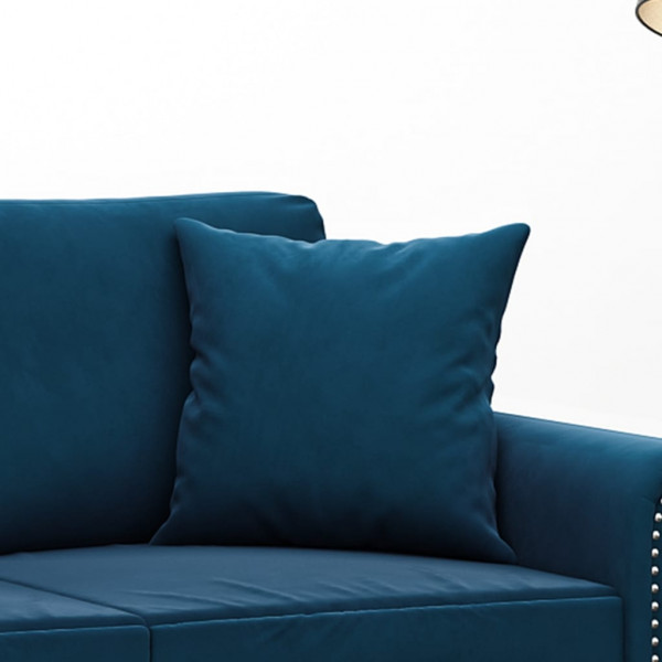 Almofadas decorativas 2 pcs 40x40 cm veludo azul M 5