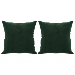 Almofadas decorativas 2 pcs 40x40 cm veludo verde-escuro H