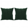 Almofadas decorativas 2 pcs 40x40 cm veludo verde-escuro 2