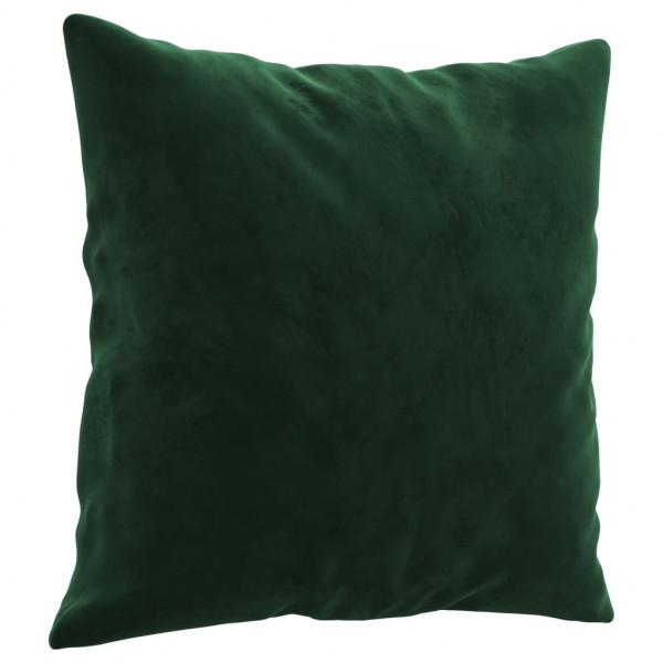 Almofadas decorativas 2 pcs 40x40 cm veludo verde-escuro M 3