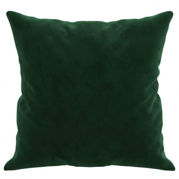 Almofadas decorativas 2 pcs 40x40 cm veludo verde-escuro M 4
