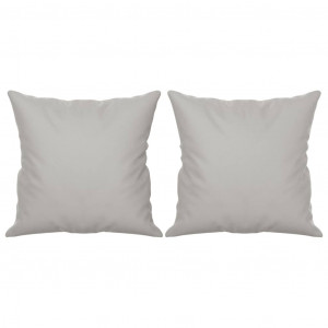 Almofadas decorativas 2 pcs 40x40 cm microfibra cinzento-claro H