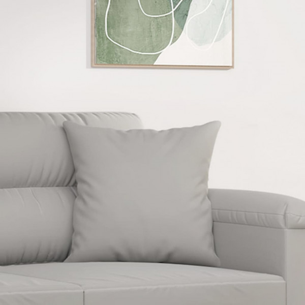 Cojines decorativos 2 uds tela microfibra gris claro 40x40 cm M 5