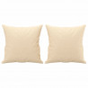 Almofadas decorativas 2 pcs 40x40 cm tecido cor creme 2