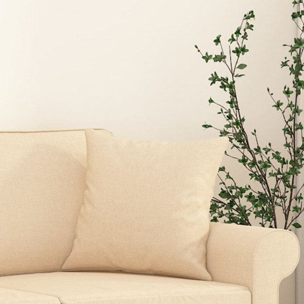 Almofadas decorativas 2 pcs 40x40 cm tecido cor creme M 5
