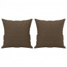 Cojines decorativos 2 uds tela marrón 40x40 cm 2