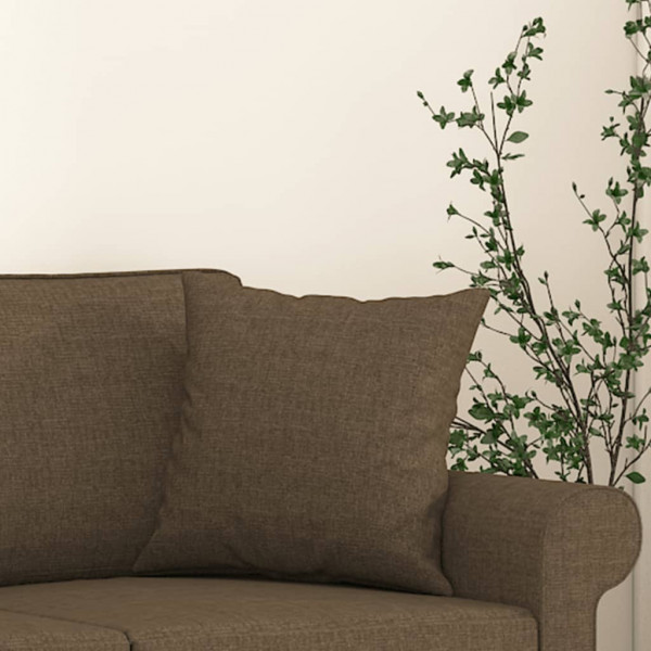 Almofadas decorativas 2 pcs 40x40 cm tecido castanho M 5