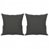 Cojines decorativos 2 uds tela microfibra gris oscuro 40x40 cm 2