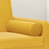 Almofadas decorativas 2 pcs Ø15x50 cm veludo amarelo 5