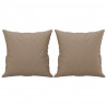 Cojines decorativos 2 uds cuero sintético capuchino 40x40 cm 2