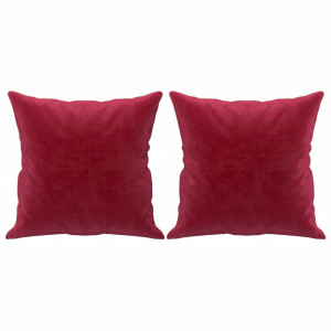 Cojines decorativos 2 uds terciopelo rojo tinto 40x40 cm H