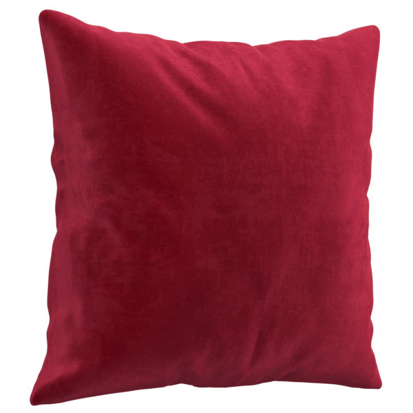 Cojines decorativos 2 uds terciopelo rojo tinto 40x40 cm M 3
