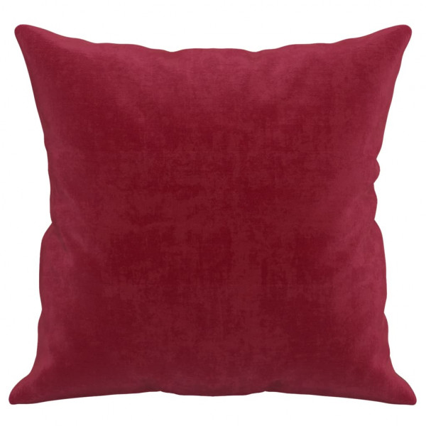 Cojines decorativos 2 uds terciopelo rojo tinto 40x40 cm M 4