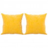 Almofadas decorativas 2 pcs 40x40 cm veludo amarelo 2