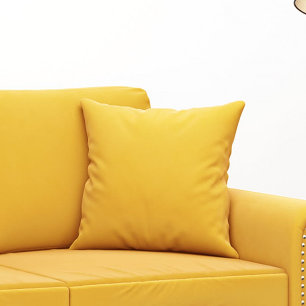 Almofadas decorativas 2 pcs 40x40 cm veludo amarelo M 5