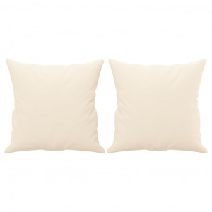 Almofadas decorativas 2 pcs 40x40 cm veludo cor creme H