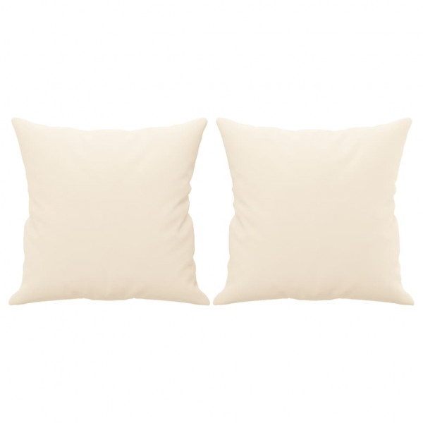 Almofadas decorativas 2 pcs 40x40 cm veludo cor creme M 2