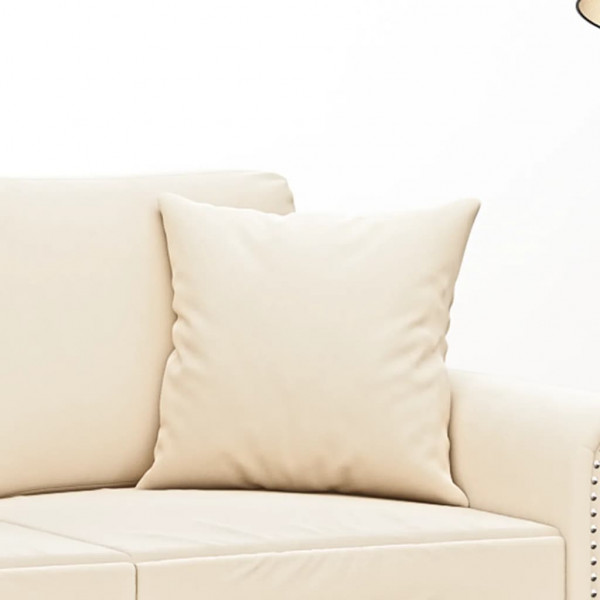 Almofadas decorativas 2 pcs 40x40 cm veludo cor creme M 5