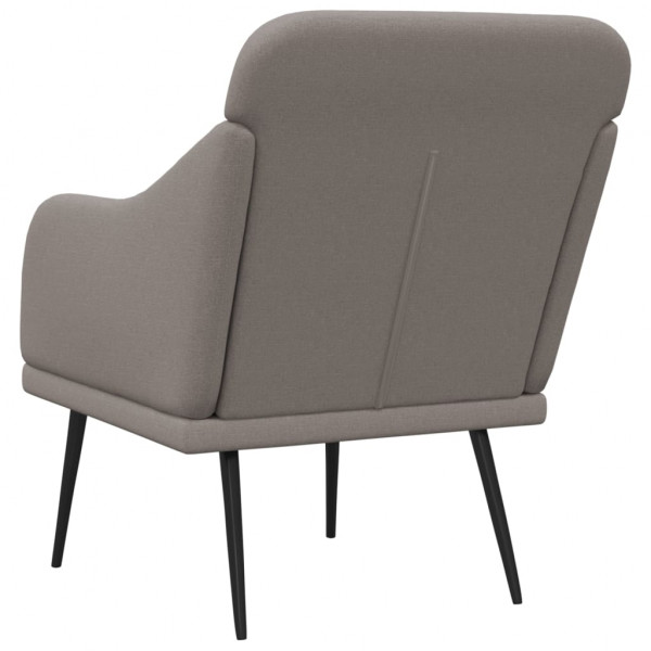 Sillón de tela gris taupe 63x76x80 cm M 5