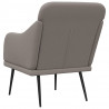 Sillón de tela gris taupe 63x76x80 cm 5