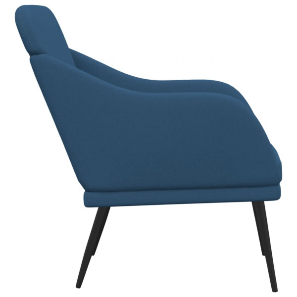 Sillón de tela azul 63x76x80 cm M 3